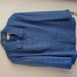 Alfred Dunner Periwinkle Jacket, Zipper, 24W NWT